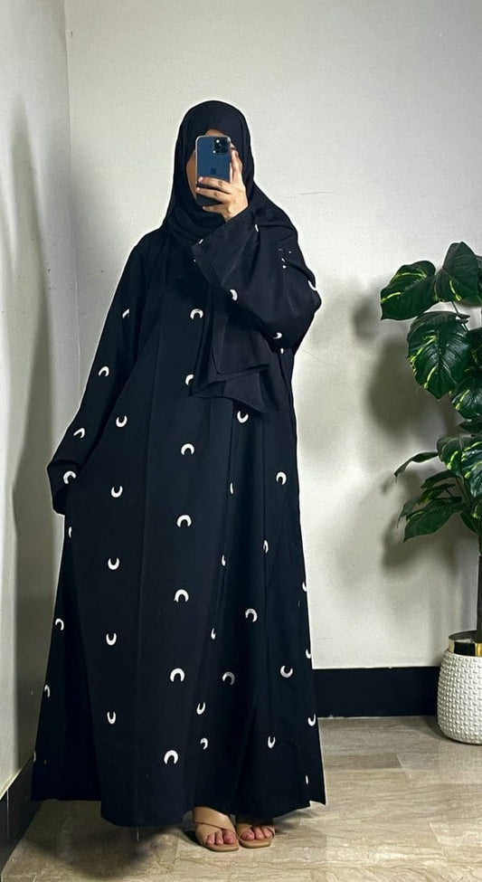Moon Embroidered Abaya