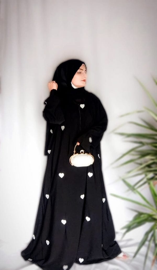 Heart Full Embroidered Abaya