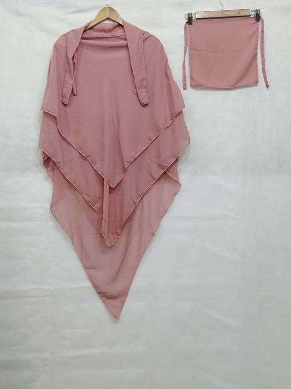3 Layer Khimar With Nikab