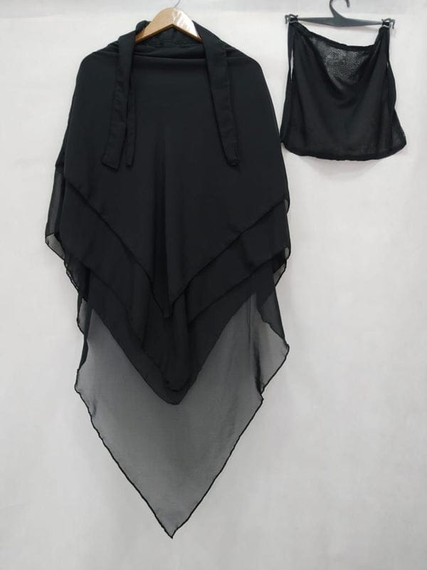 3 Layer Khimar With Nikab