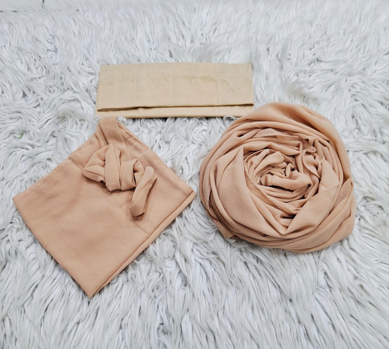 3-Piece Nikab Scarf Cap Set