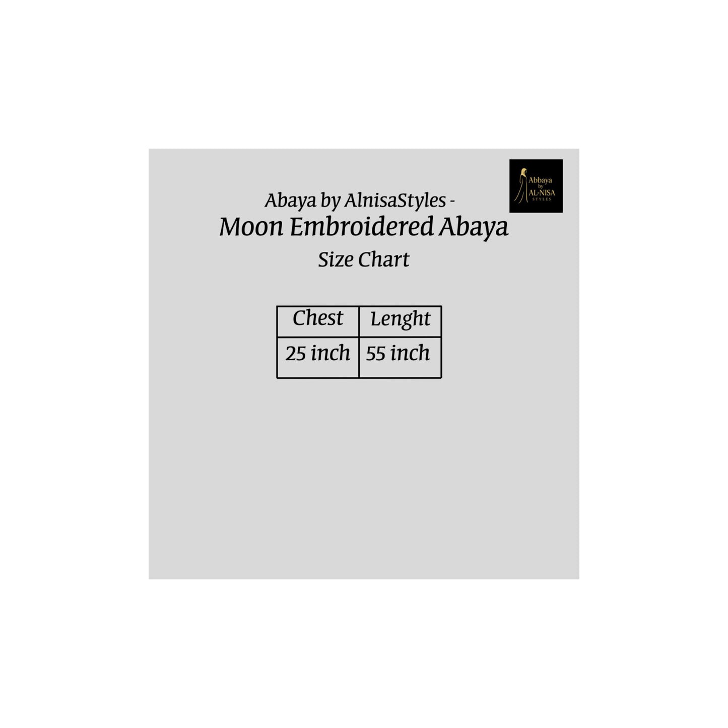 Moon Embroidered Abaya