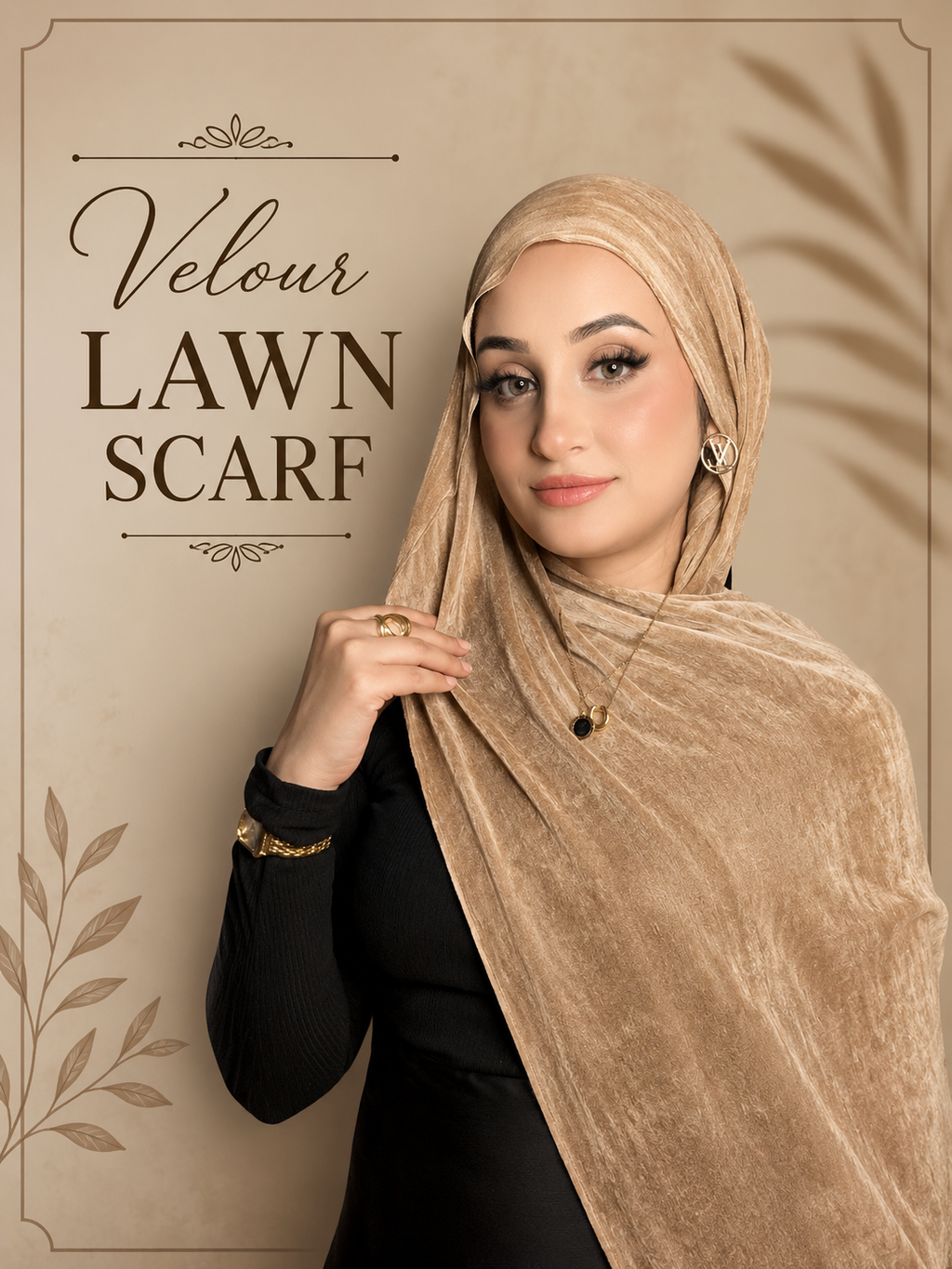 Velour Lawn Scarf