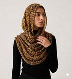 Crinkle Leopard Printed Hijab