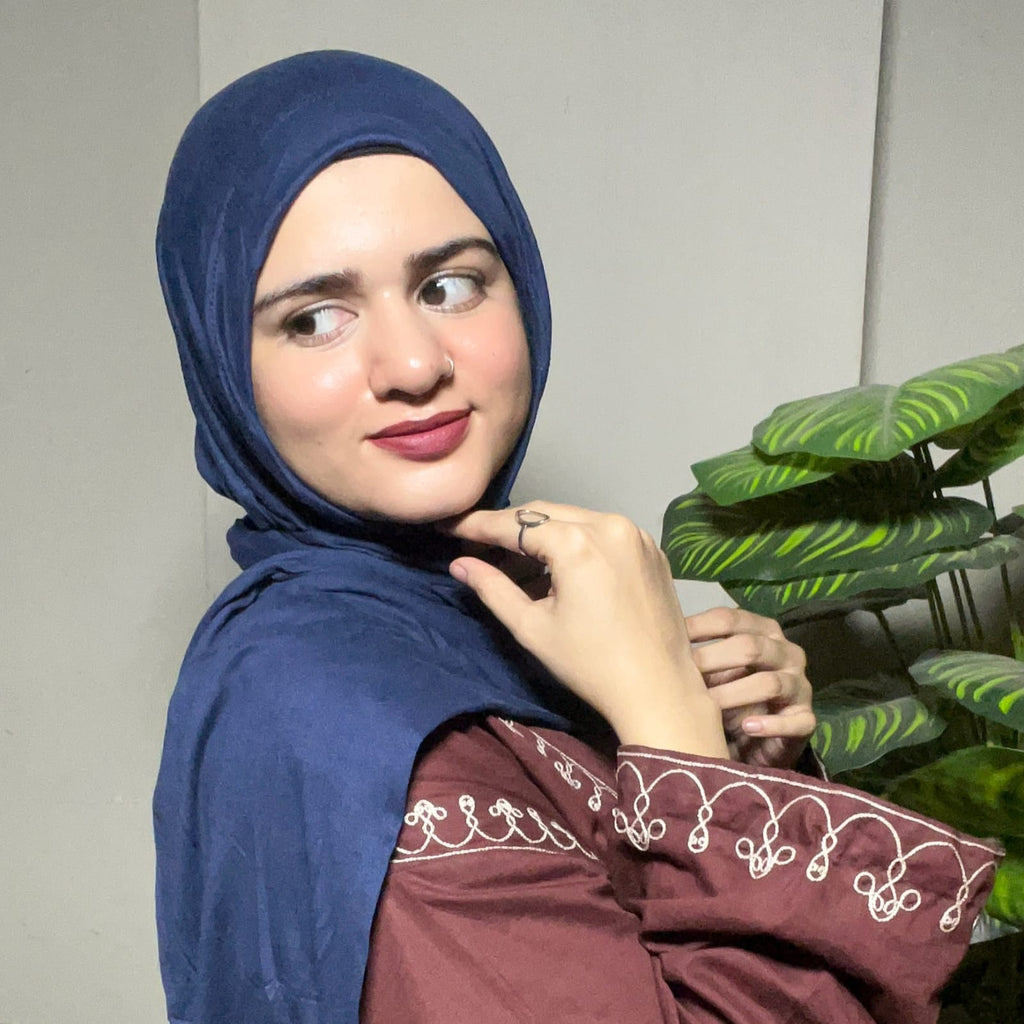 Turkish Instant Scarf Navy Blue