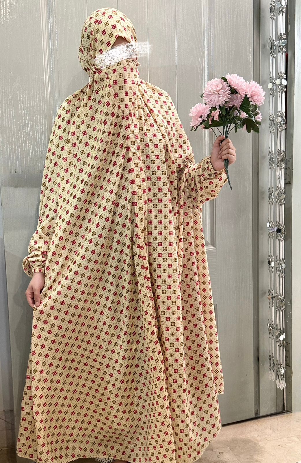 Big Size Full Coverage Namaz Chadar Full Sleeves Yellow