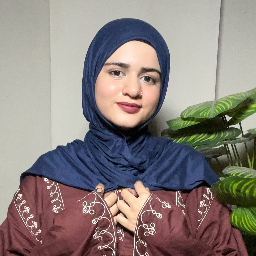Turkish Instant Scarf Navy Blue