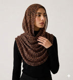 Crinkle Leopard Printed Hijab