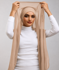 Instant Georgette Hijab With Built-in Magnets Skin