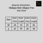 Hidaya Noir Abaya Trio