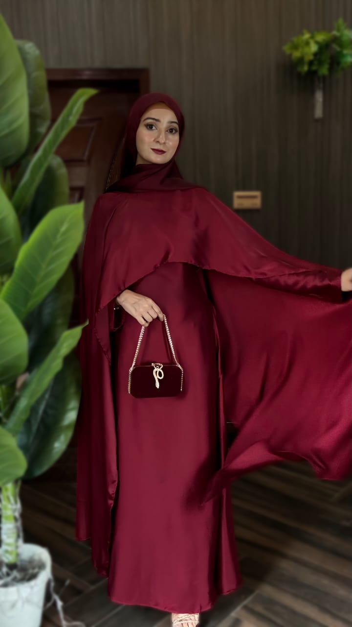 Silk Modest Flora with scarf