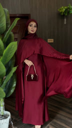 Silk Modest Flora with scarf