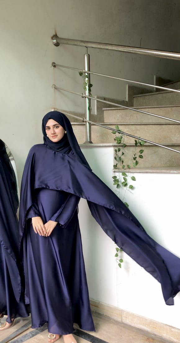 Silk Modest Flora with scarf