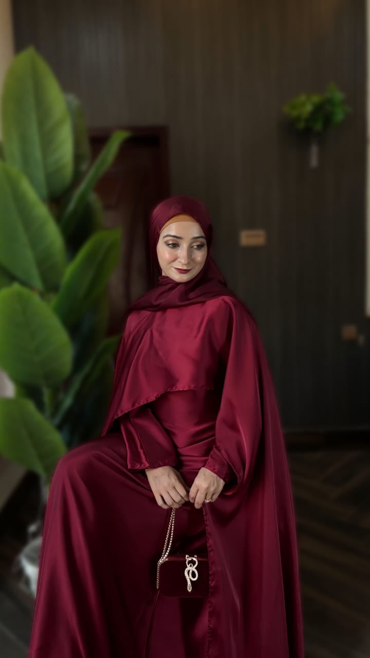 Silk Modest Flora with scarf