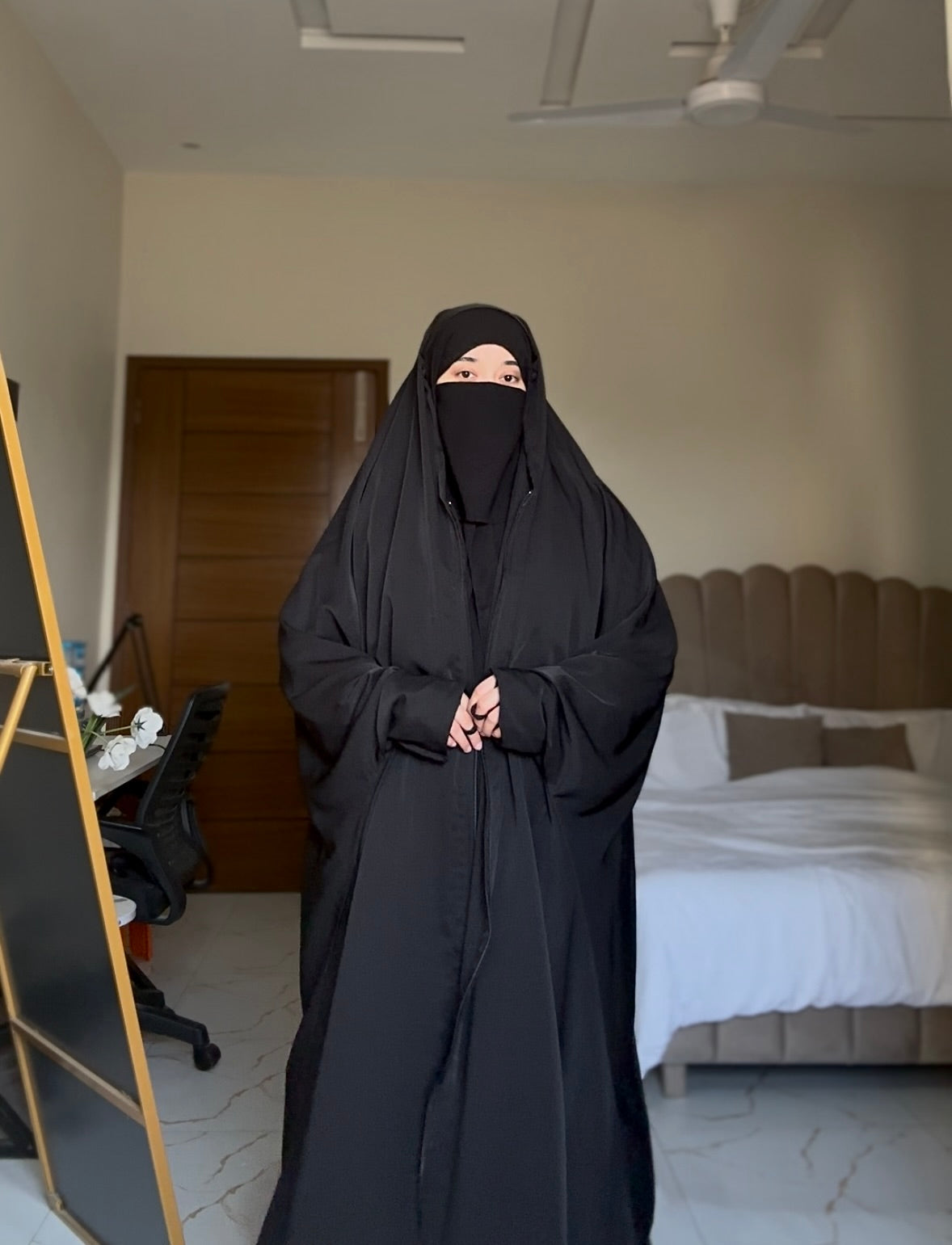 Iraqi Front Open Chadar Abaya With Zip