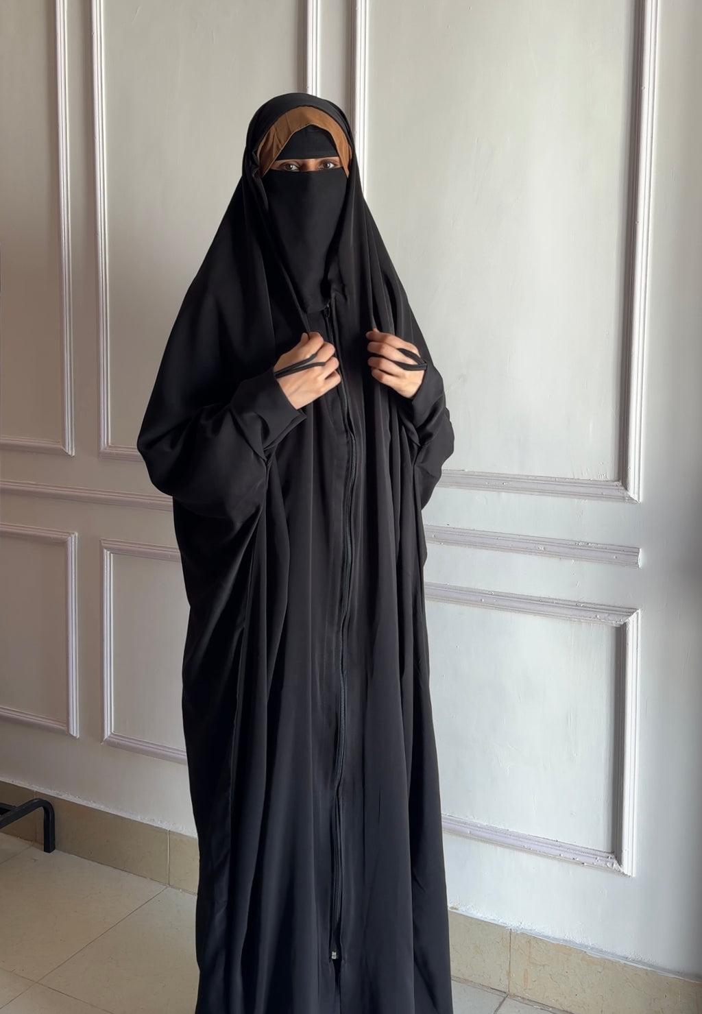 Iraqi Front Open Chadar Abaya With Zip