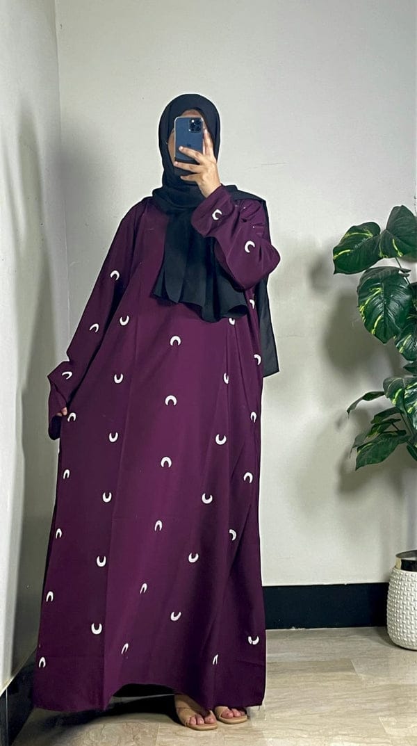Moon Embroidered Abaya