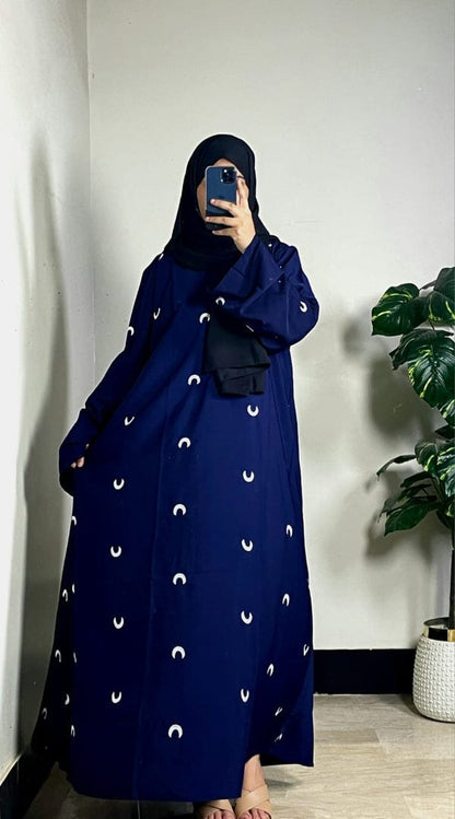 Moon Embroidered Abaya