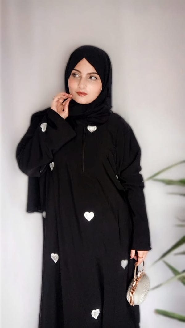 Heart Full Embroidered Abaya