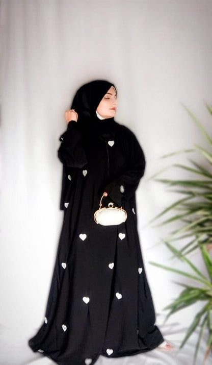 Heart Full Embroidered Abaya