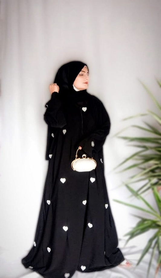 Heart Full Embroidered Abaya