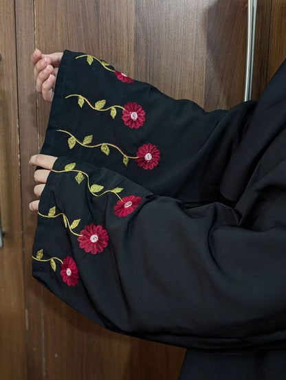 Sleeves Embroidered Abaya