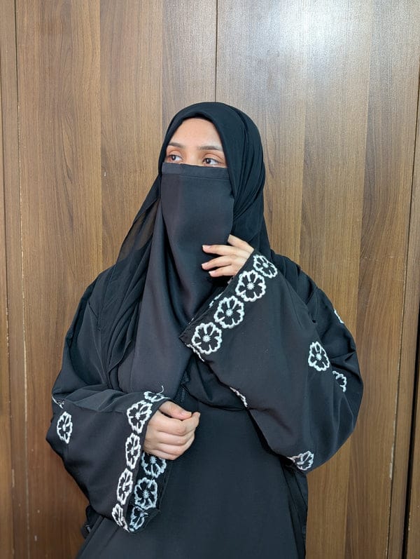 Sleeves Embroidered Abaya