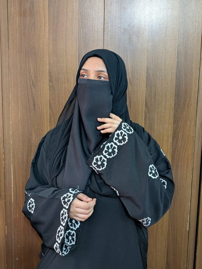 Sleeves Embroidered Abaya