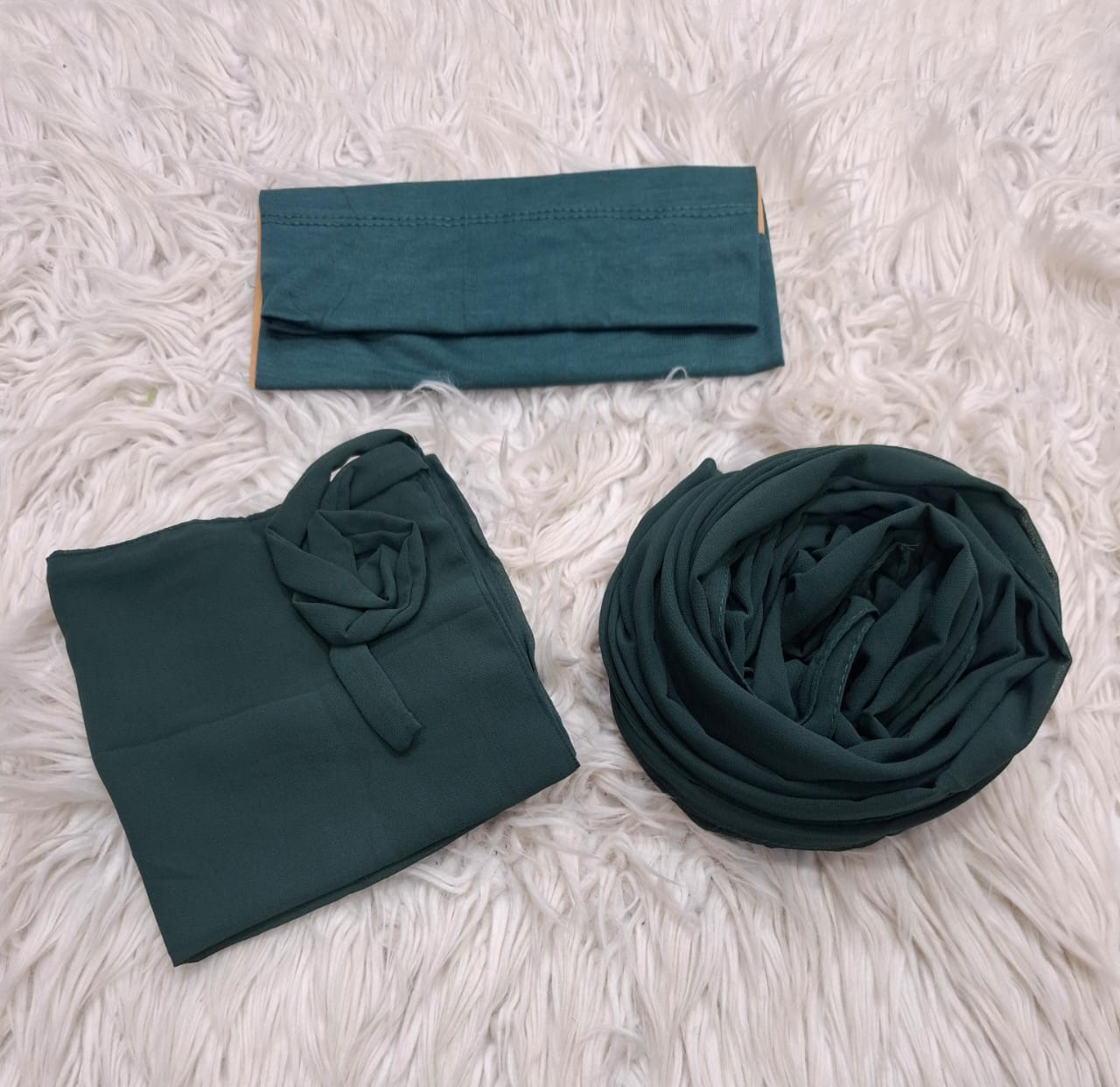3-Piece Nikab Scarf Cap Set