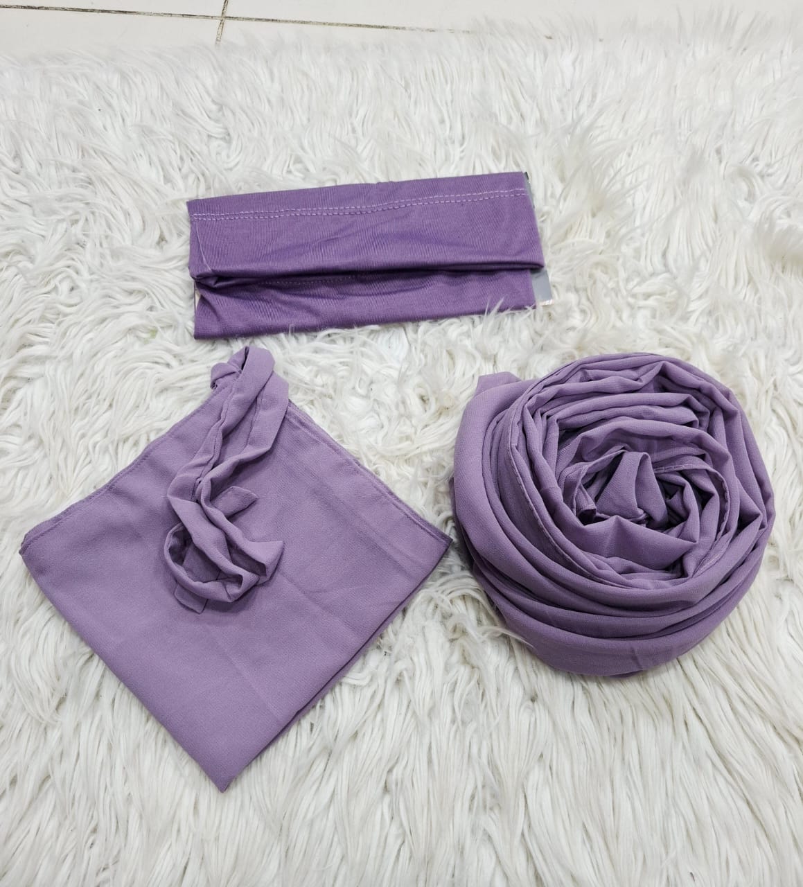 3-Piece Nikab Scarf Cap Set