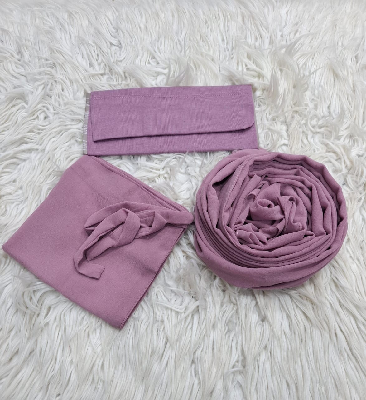 3-Piece Nikab Scarf Cap Set