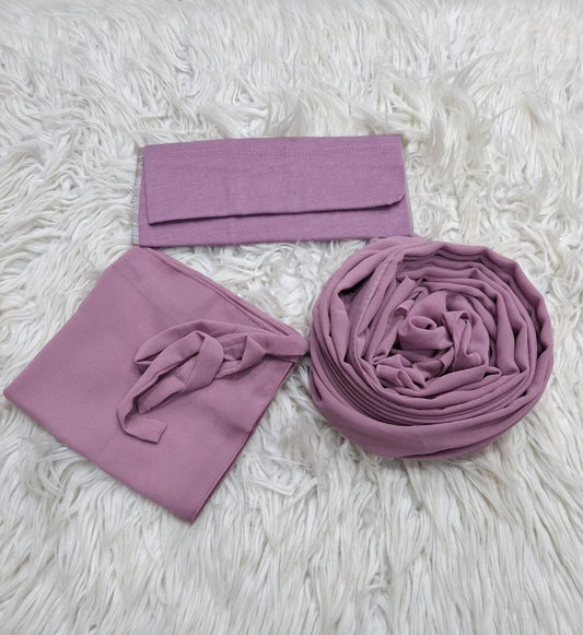 3-Piece Nikab Scarf Cap Set