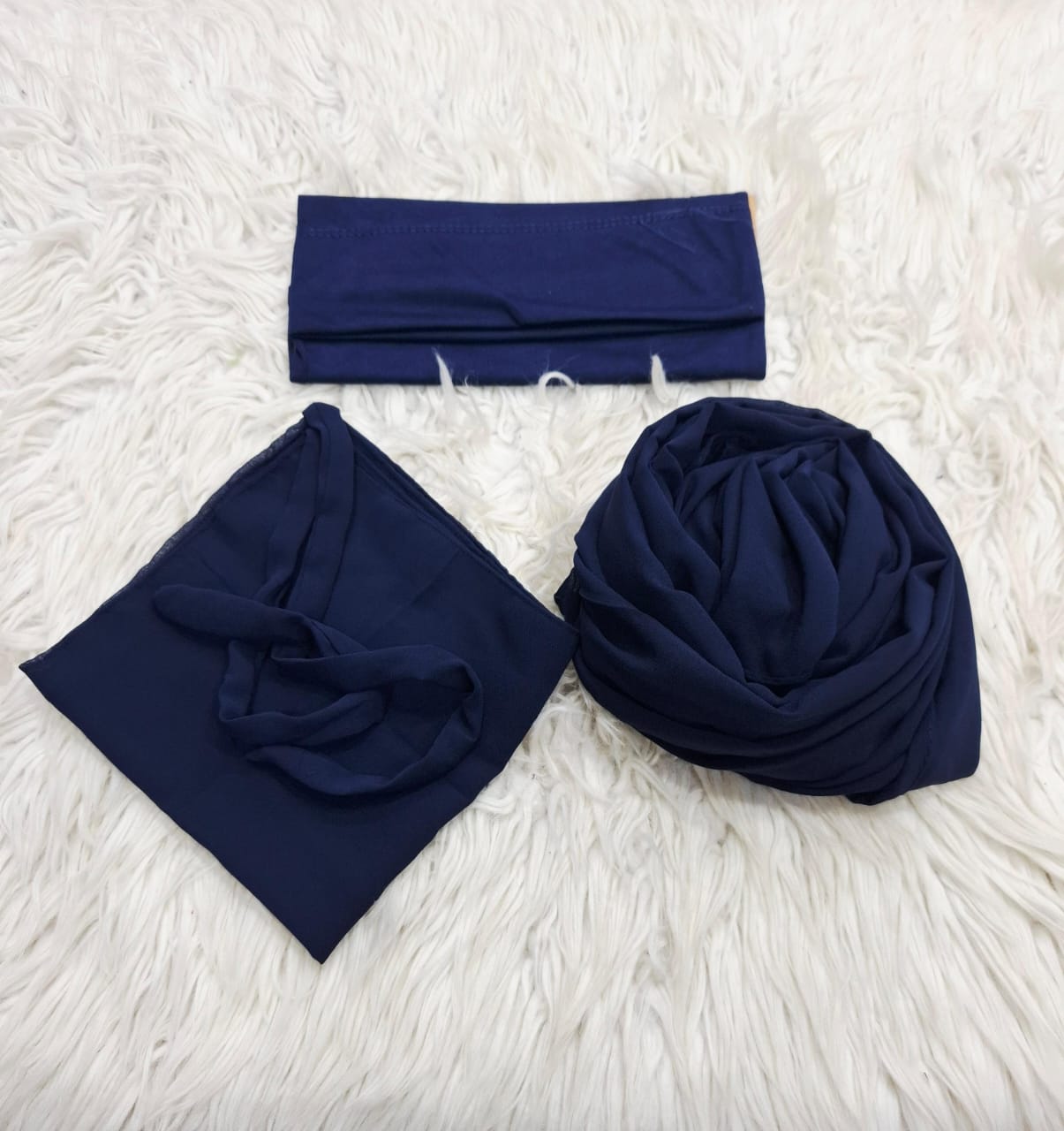 3-Piece Nikab Scarf Cap Set