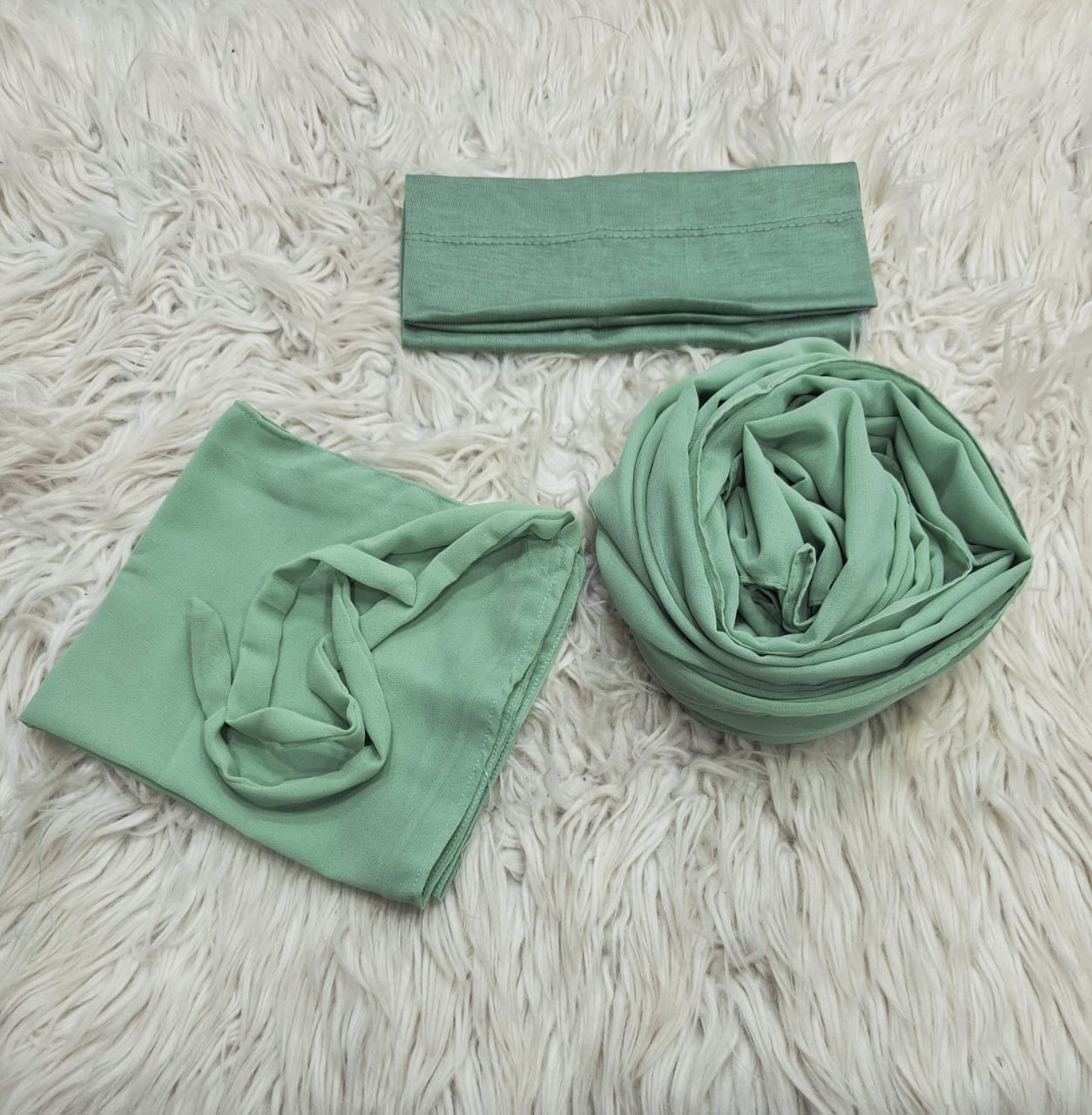 3-Piece Nikab Scarf Cap Set