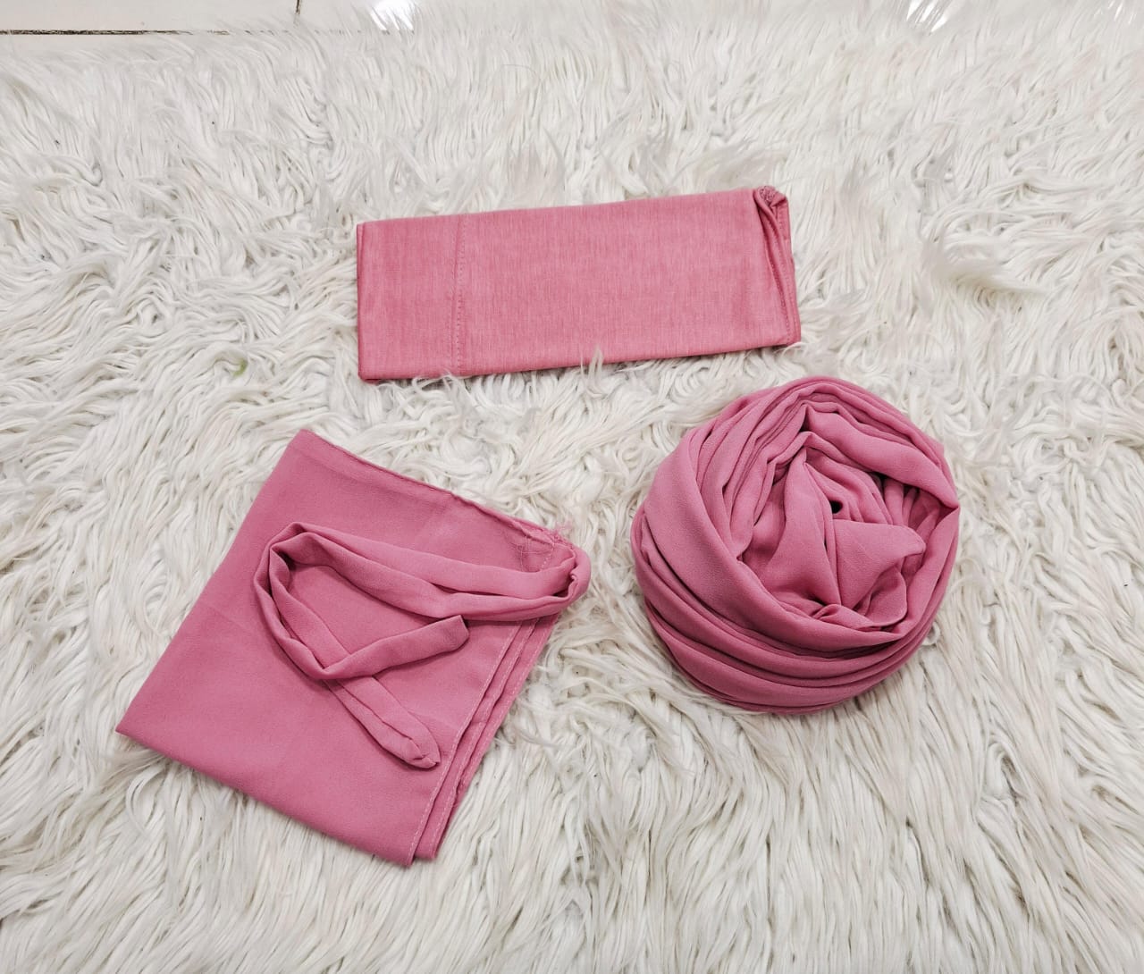 3-Piece Nikab Scarf Cap Set