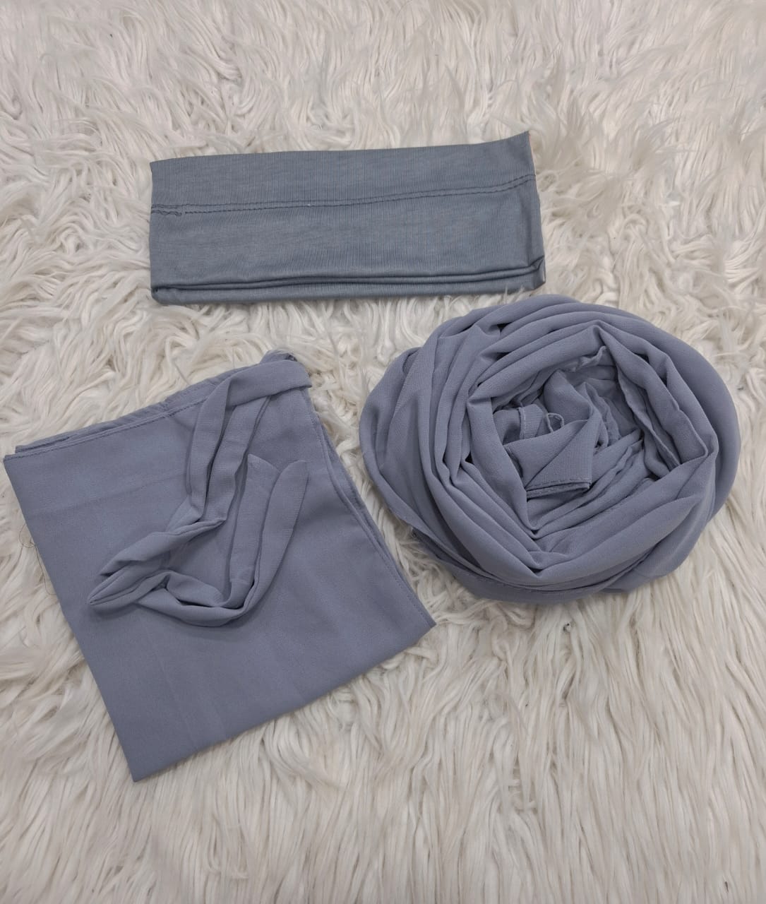 3-Piece Nikab Scarf Cap Set