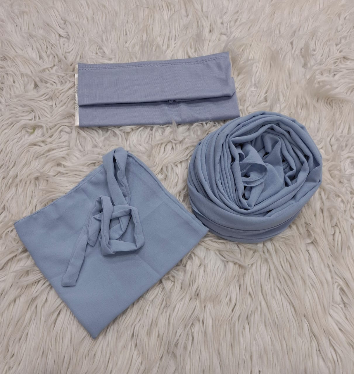 3-Piece Nikab Scarf Cap Set