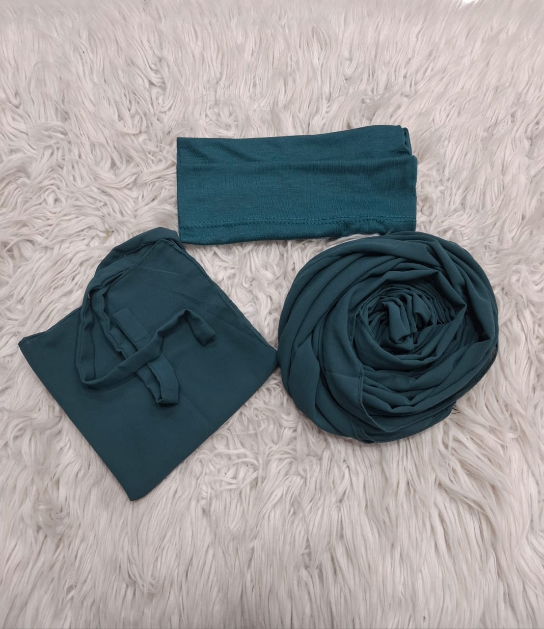 3-Piece Nikab Scarf Cap Set