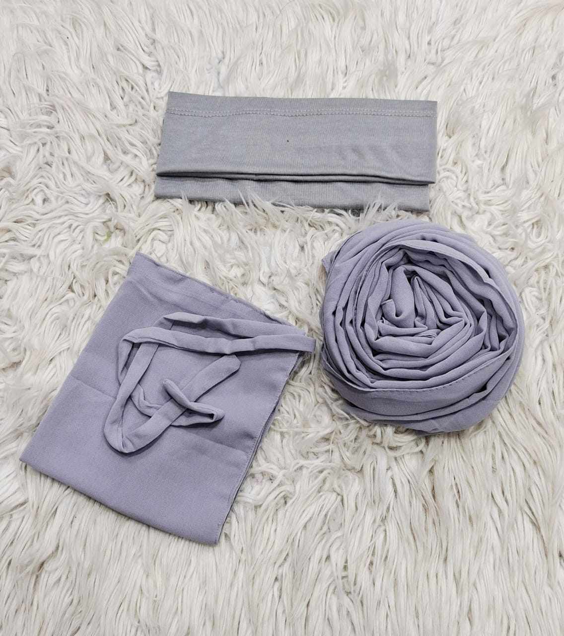 3-Piece Nikab Scarf Cap Set