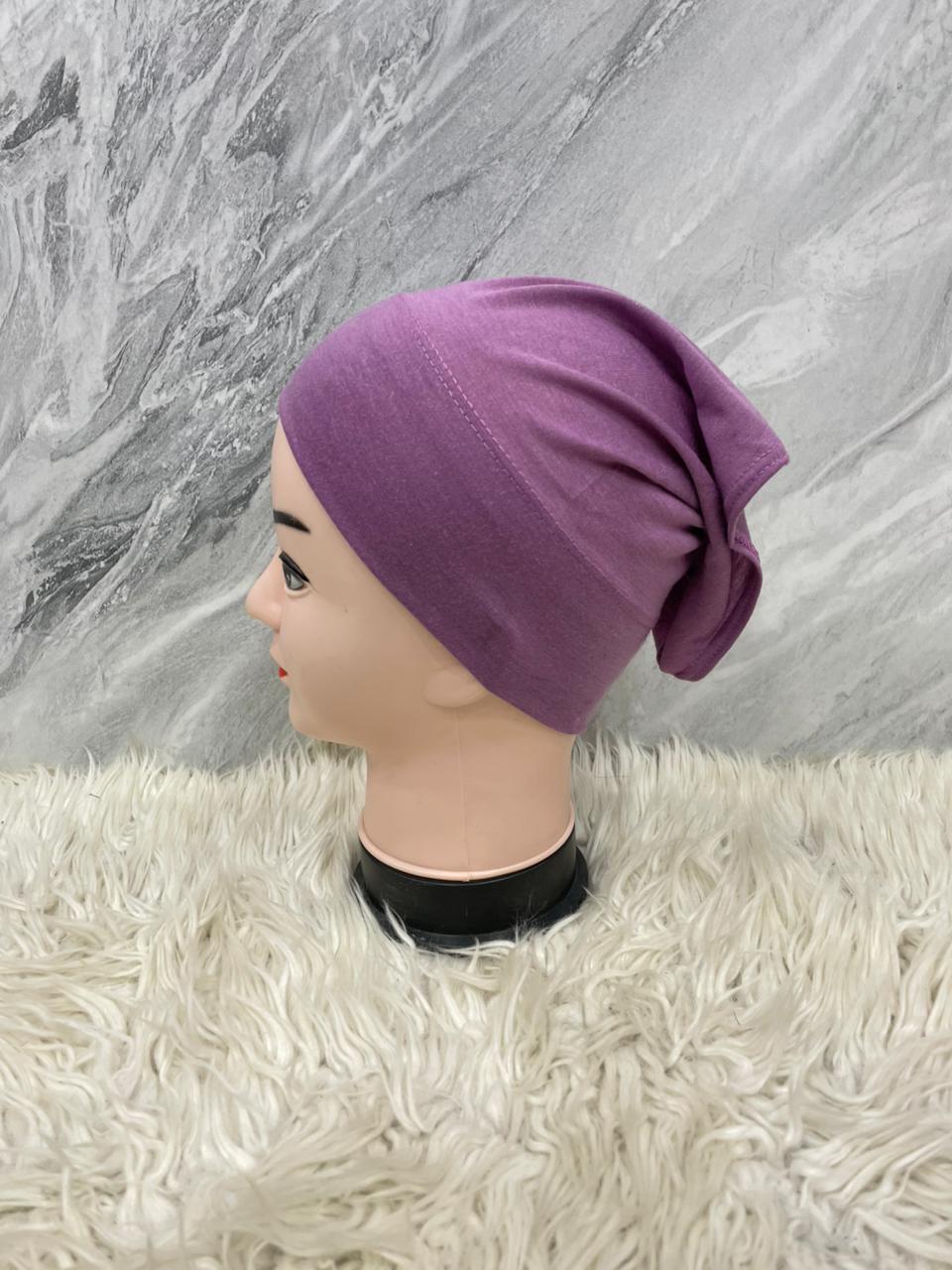 Under Scarf Tube Cap Light Purple