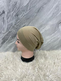 Under Scarf Tube Cap Khaki Brown