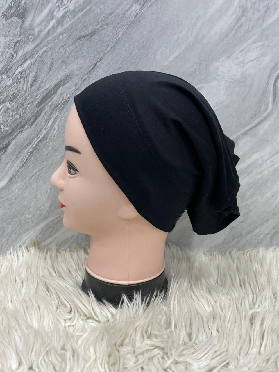 Under Scarf Tube Cap Black
