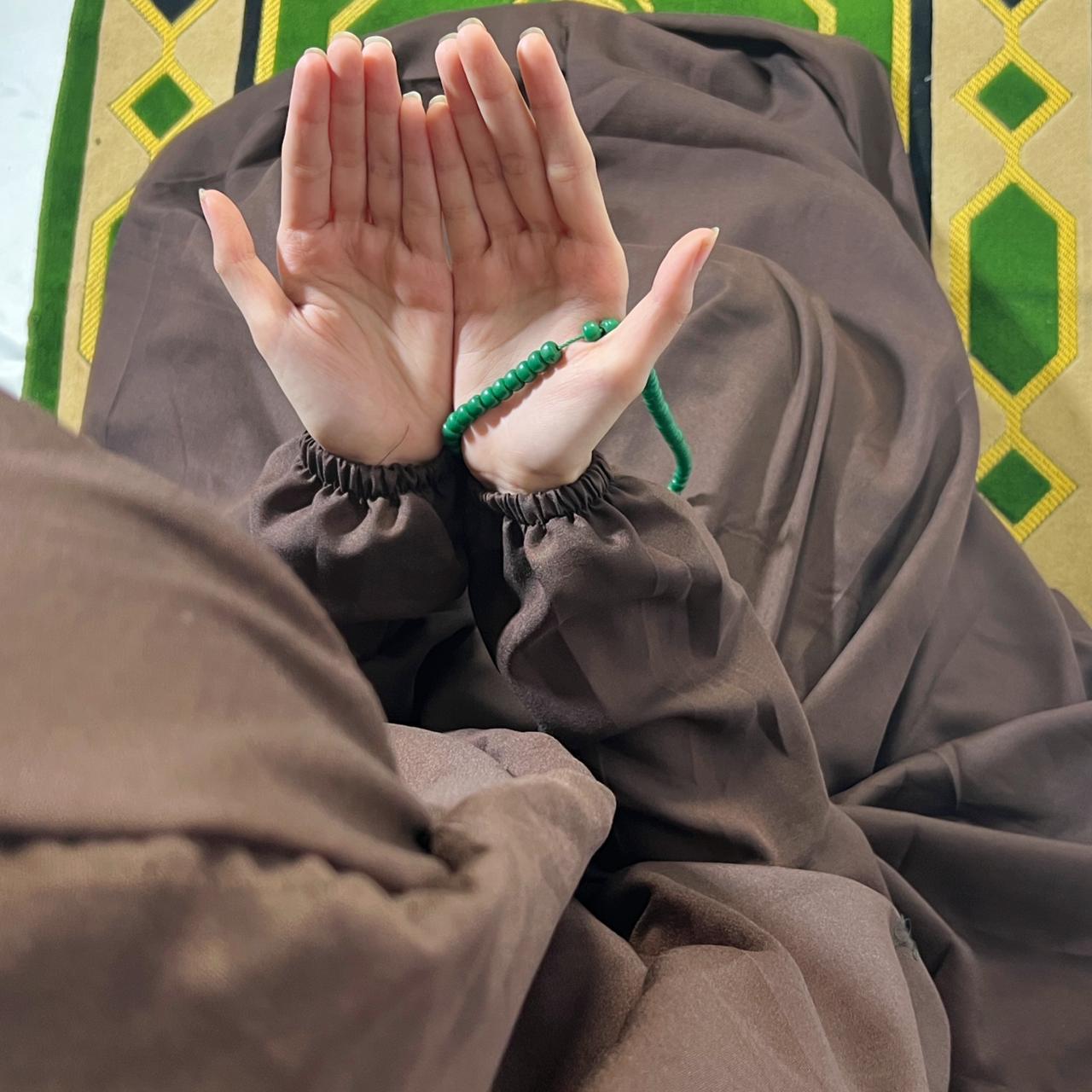 Big Size Full Coverage Namaz Chadar Full Sleeves Brown