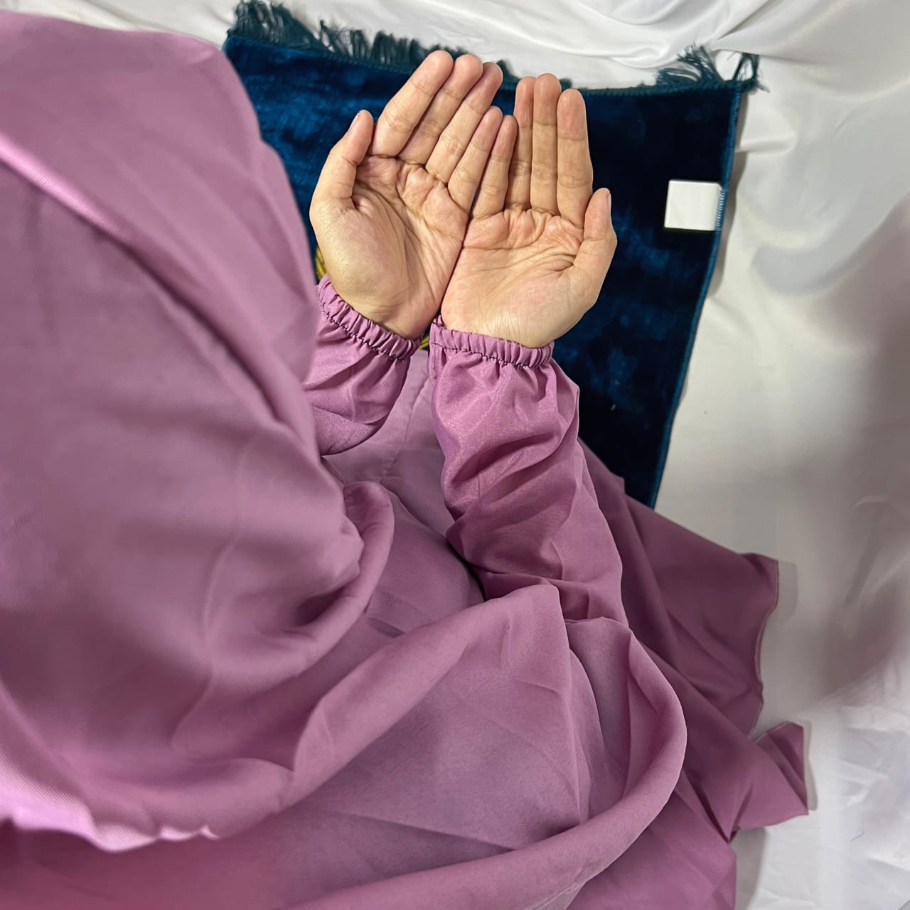 Big Size Full Coverage Namaz Chadar Full Sleeves Lilac Purple