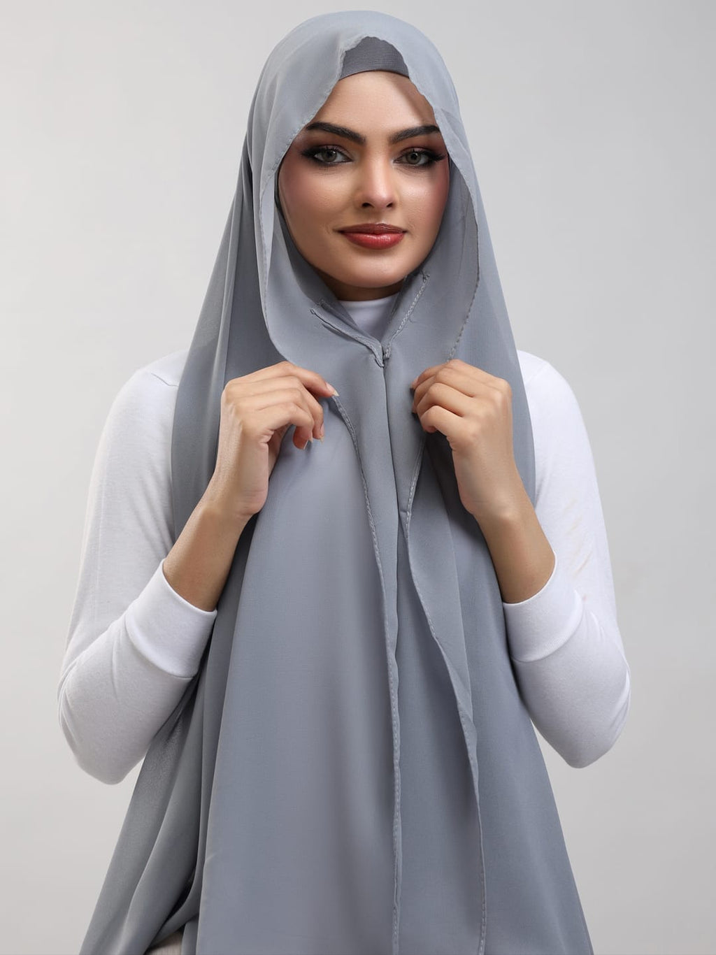 Instant Georgette Hijab With Built-in Magnets