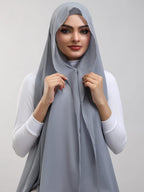 Instant Georgette Hijab With Built-in Magnets