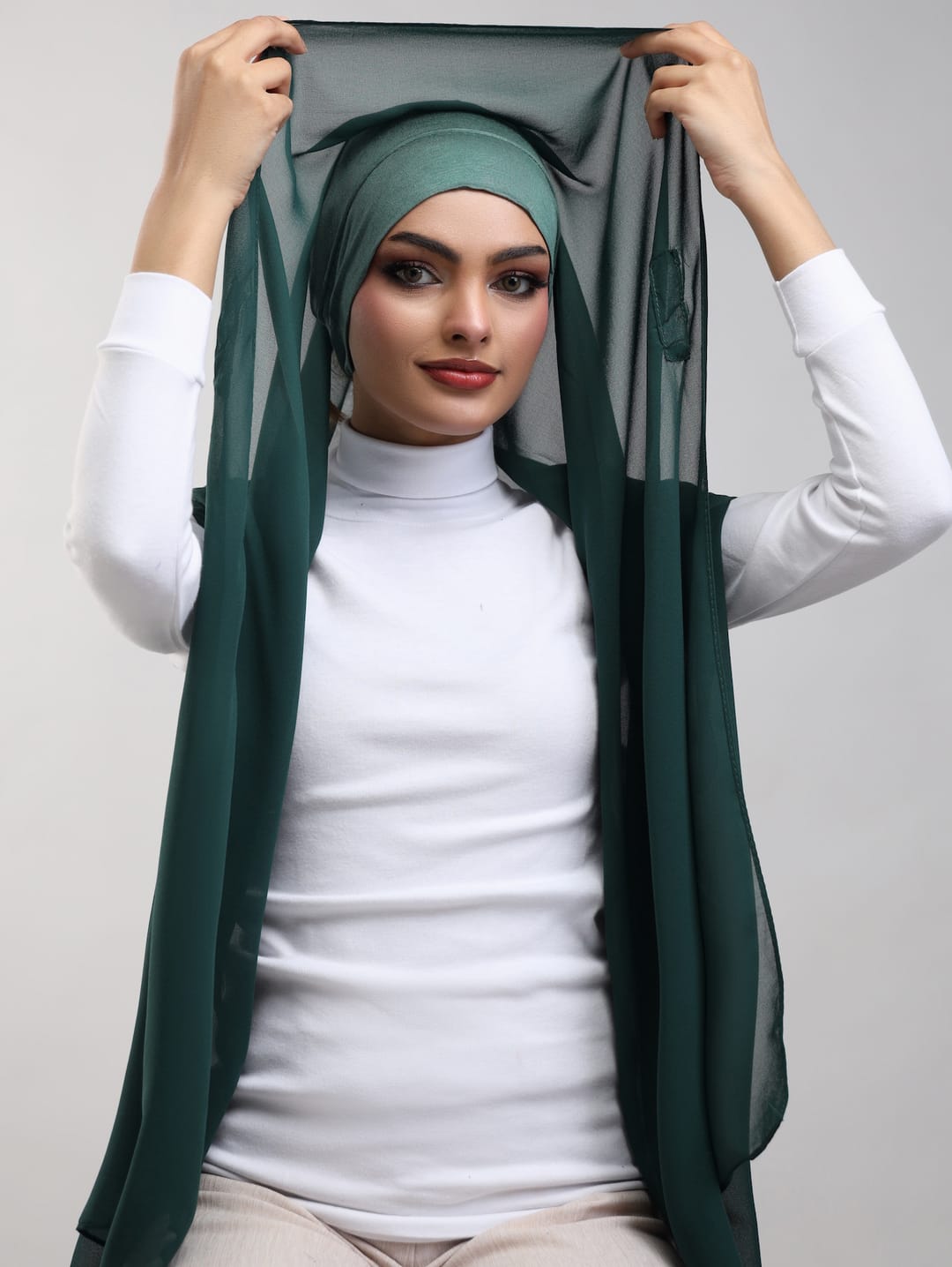 Instant Georgette Hijab With Built-in Magnets