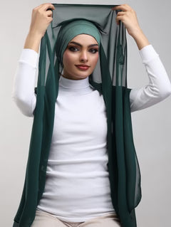 Instant Georgette Hijab with Built-in Magnets — Pack of 2
