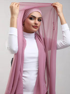Instant Georgette Hijab with Built-in Magnets — Pack of 2