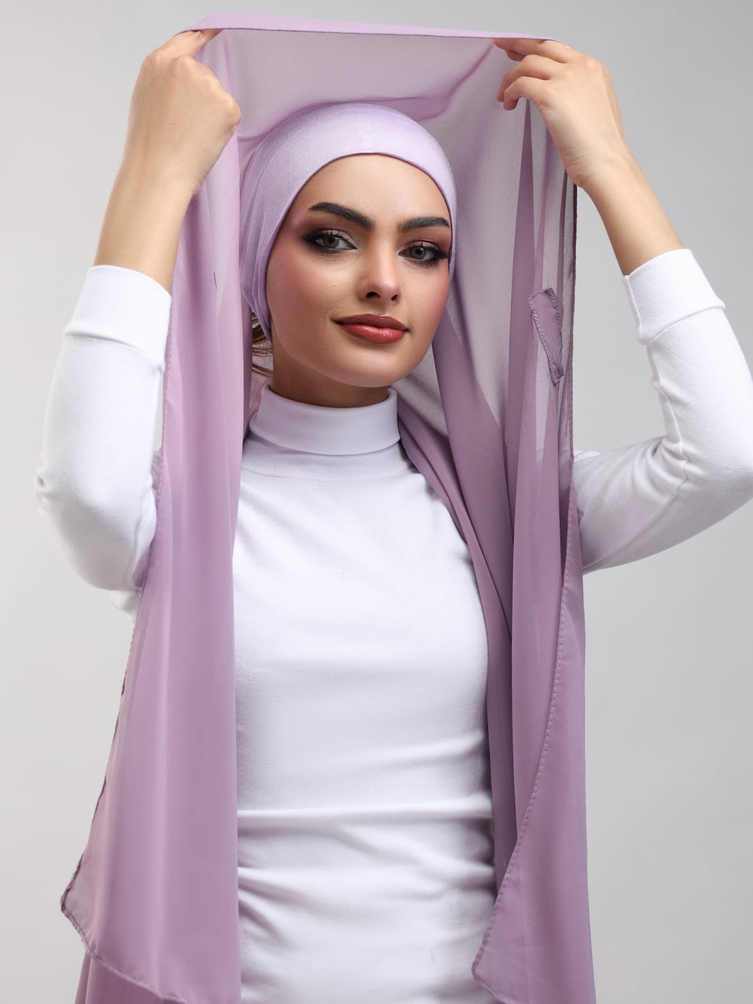Instant Georgette Hijab With Built-in Magnets